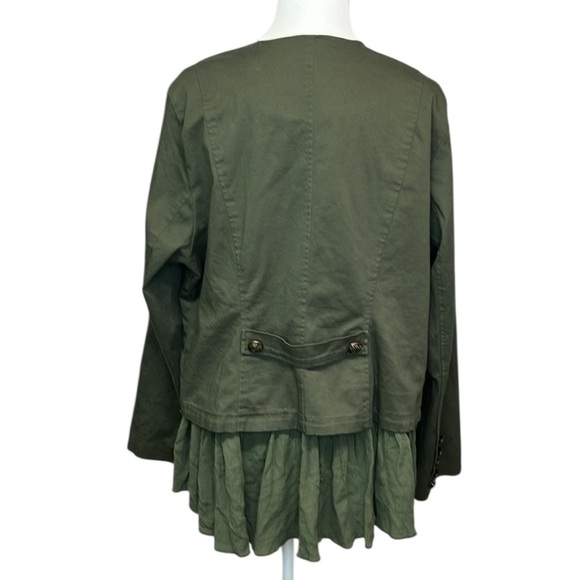 Torrid Peplum Military Jacket Green - Picture 4 of 7